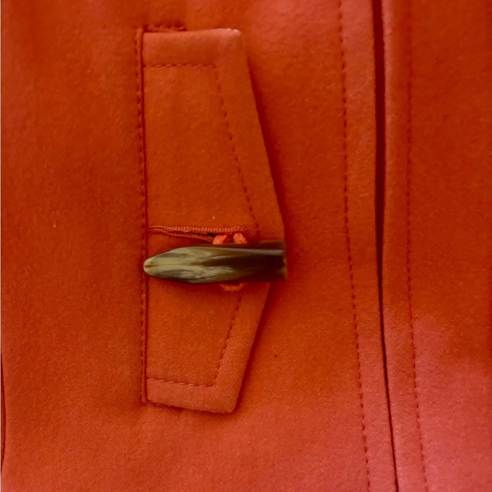 NWOT Anthropologie Elevenses Coral Toggle Jacket Size 2